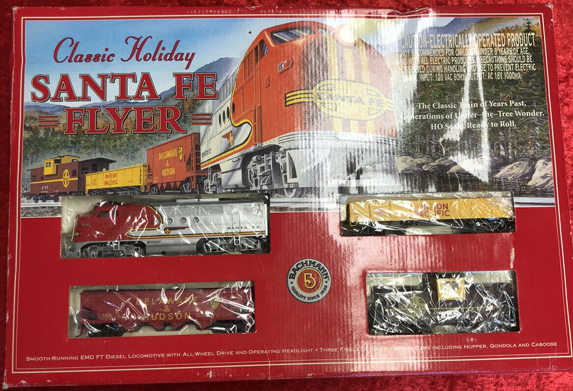 Classic Holiday Santa Fe Flyer Electric Train Set 36” Circle Speed Controller