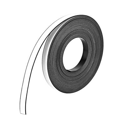 Adhesive Black Magnetic Strip With White Cover 25/64inch X 16.4feet X 1/16inch