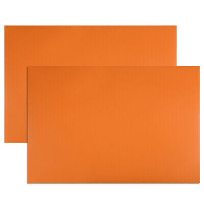 2 Pcs Dry Erase  Magnetic Strip 11.7"x8" Labels Stickers Writable Orange
