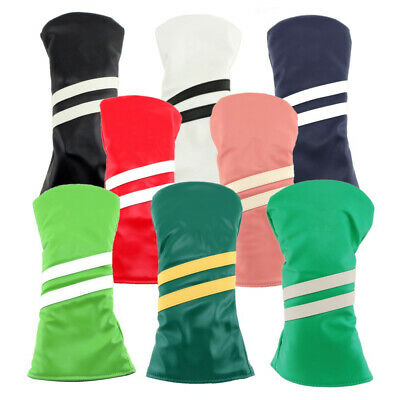 New Hurricane Golf 2 Stripe Hybrid Headcover Adjustable Tag Synthetic Leather