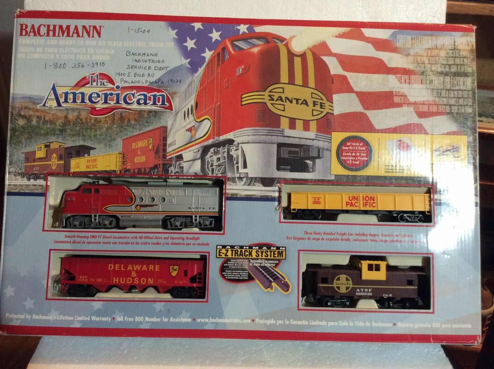 Bachmann Ho Santa Fe Flyer With Ez Track - 00647