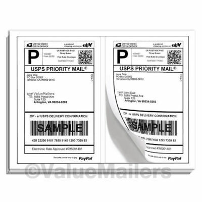 Labels Premium Mailing Shipping 8.5x5.5 Half-sheet Self Adhesive 100 -10000 Usa