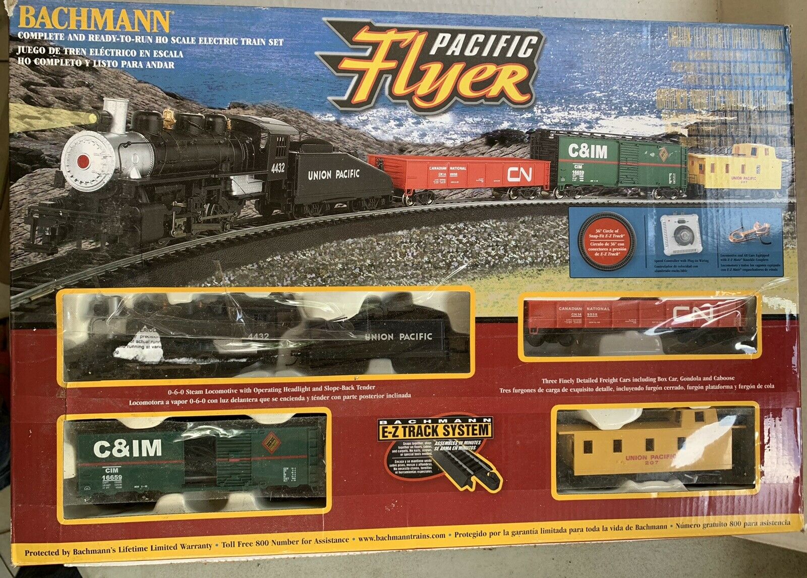 Bachmann Ho Scale Pacific Flyer Electric Train Set 00692 No Manual Need Couplers