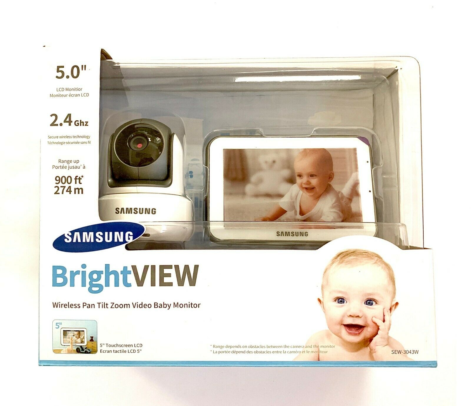 Samsung Sew-3043w Bright View Baby Monitoring System Monitor And Camera